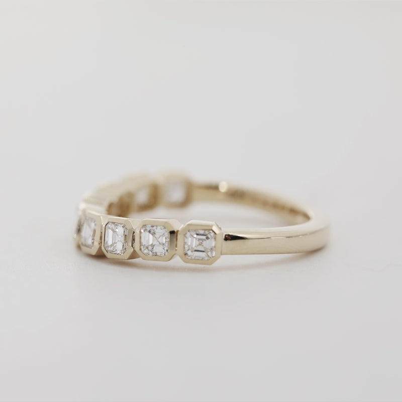 2.5mm Bezel-Set Asscher Cut Diamond Eternity Band