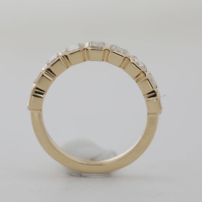 2.5mm Bezel-Set Asscher Cut Diamond Eternity Band