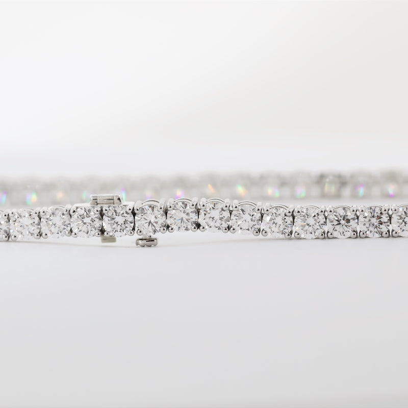 S925 Silver 3.5mm  Round Lab Diamond Tennis Necklace