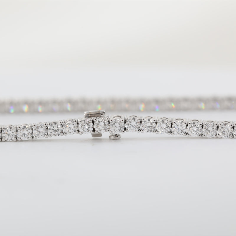 S925 Silver 3.5mm  Round Lab Diamond Tennis Necklace