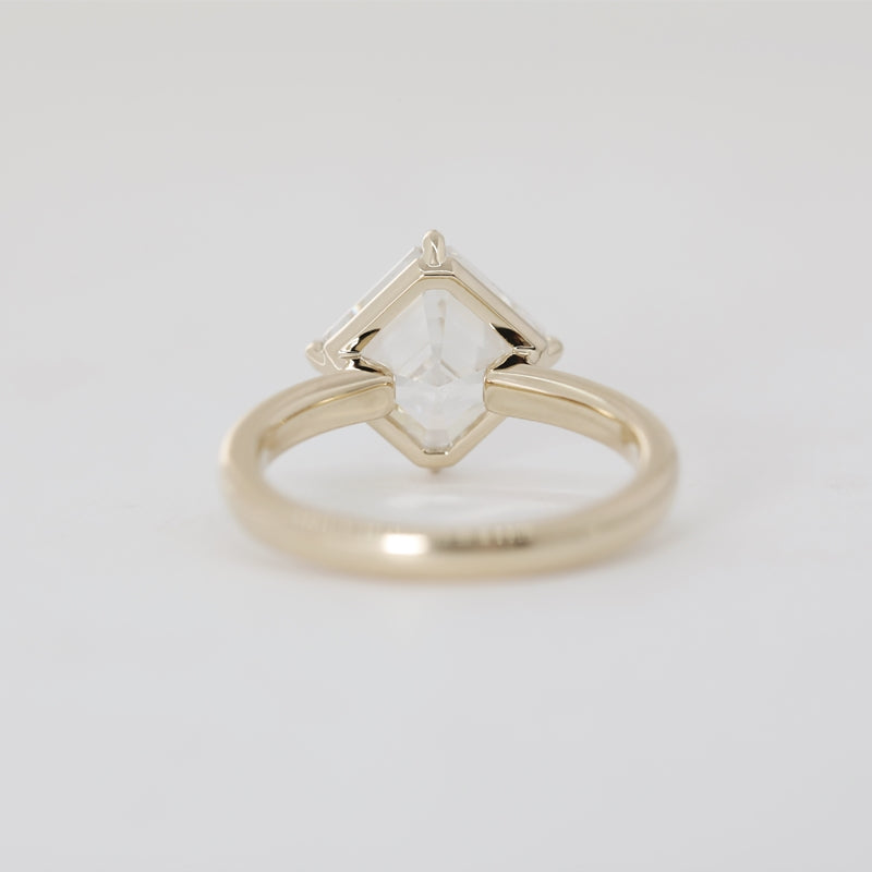 2.4ct Asscher Cut Lab Grown Diamond Solitaire Ring