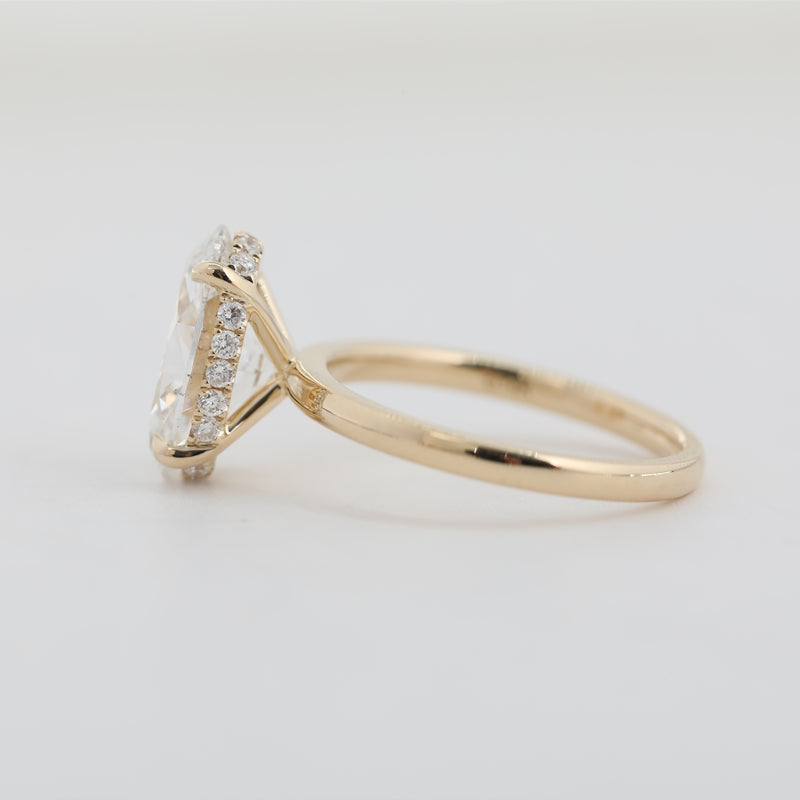 3.19ct Oval Lab Diamond Ring + 0.33ct Eternity Band