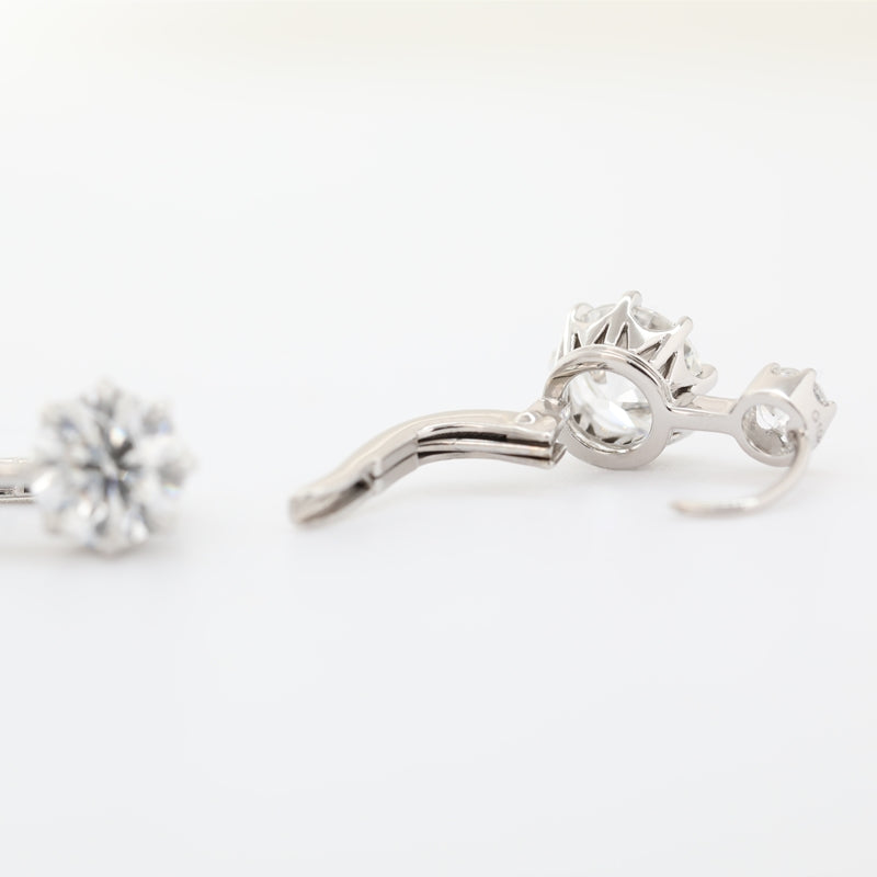 10K White Gold 1.3ct+0.2ct Lab Diamond Huggie Earrings
