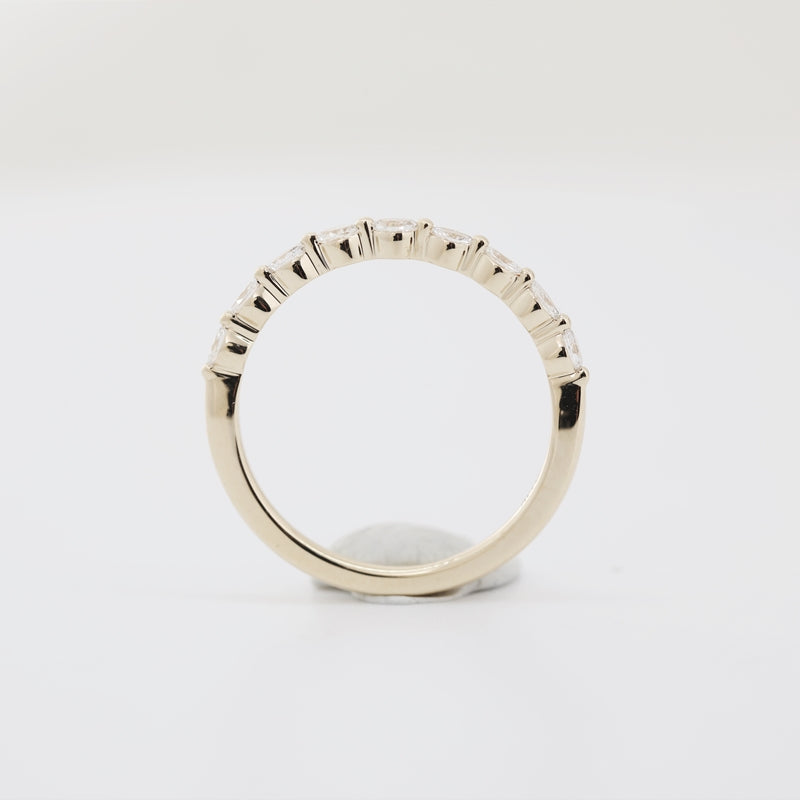 14K Yellow Gold 2.5*1.5mm Marquise Lab Diamond Half Eternity Band