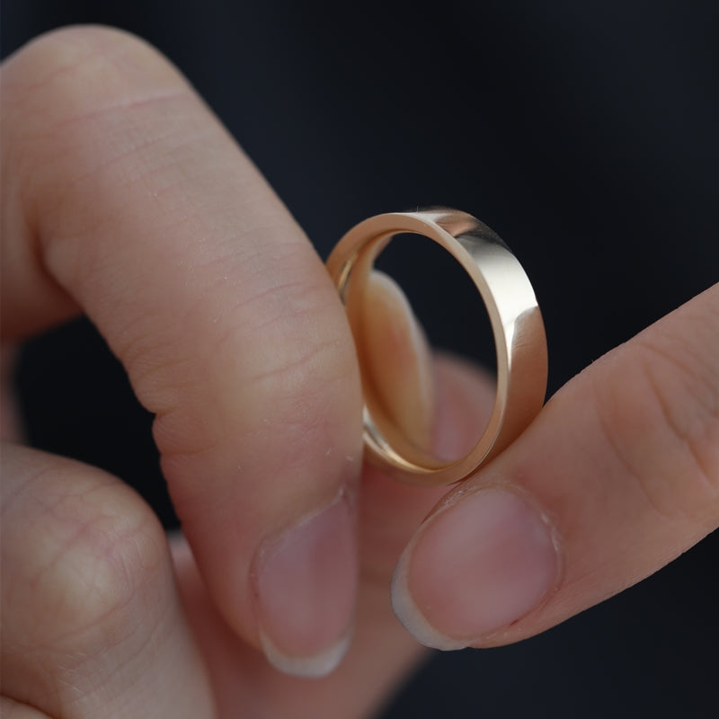 14K Yellow Gold Plain Band Ring