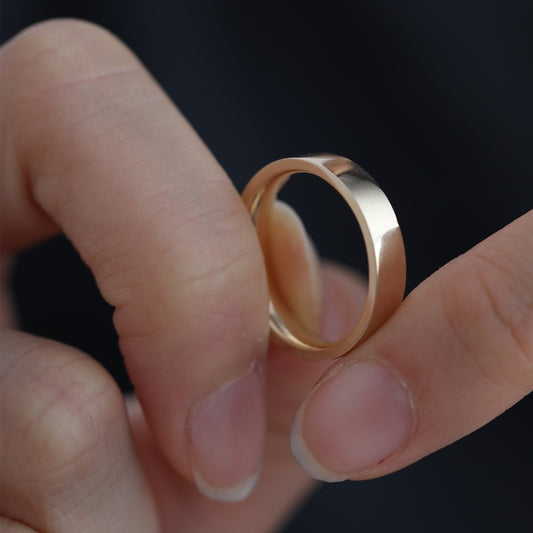 14K Yellow Gold Plain Band Ring