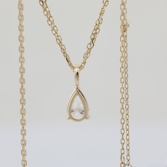 10K Yellow Gold 1.08ct Pear-Shaped Lab Diamond Pendant (Pendant Only)