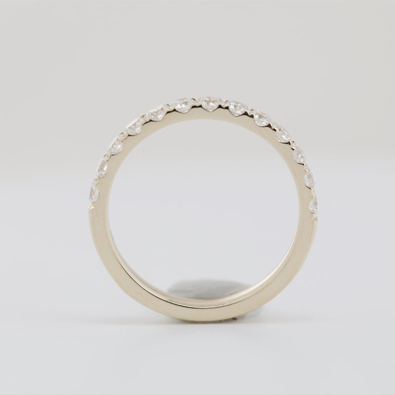 10K Yellow Gold Round Cut Lab Grown Diamond Half Eternity Band