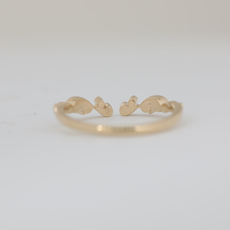 14K Yellow Gold Minimal Lab Diamond Band